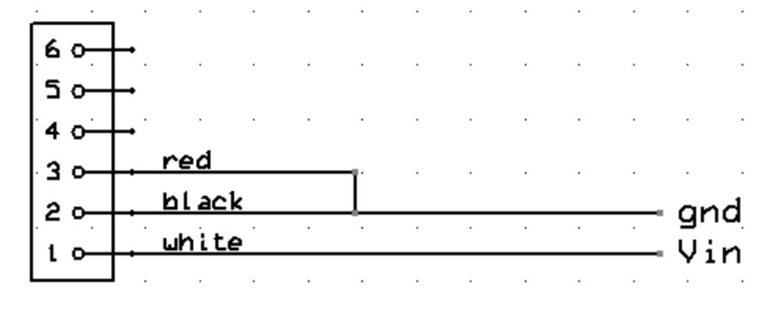 A schematic shows how to connect the wires of the EV3 connector.